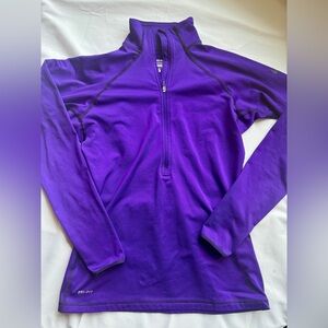 Nike Women's Vibrant Purple Long Sleeve Top Medium